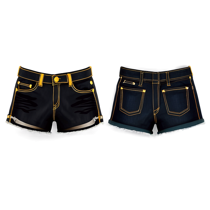 Black Denim Shorts Png Wqj79 PNG Image