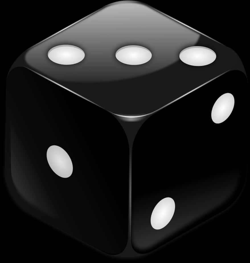 Black Dice Three Face View PNG Image