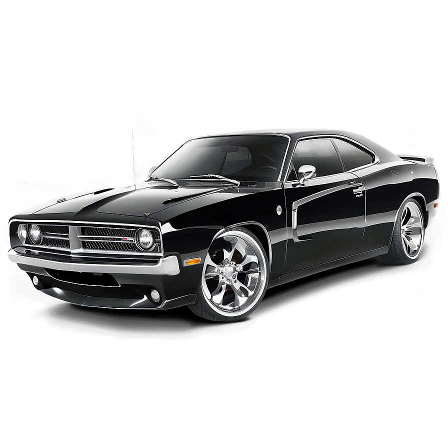 Black Dodge Charger Design Png Heq4 PNG Image