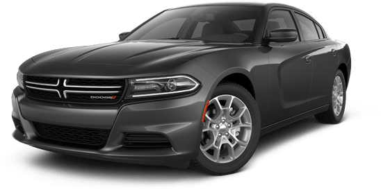 Black Dodge Charger Side View PNG Image