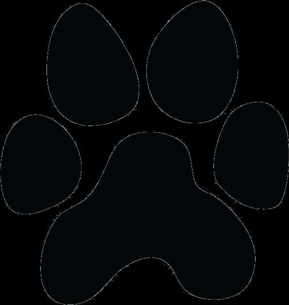 Black Dog Paw Print Graphic PNG Image