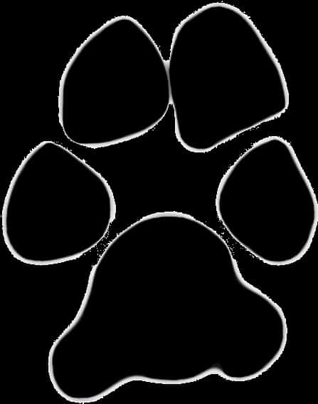 Black Dog Paw Print Graphic PNG Image