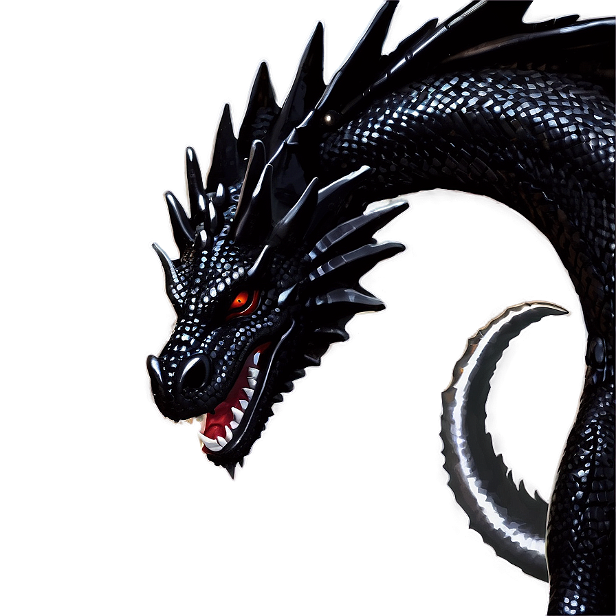 Black Dragon Guarding Gateway Png Ifd75 PNG Image