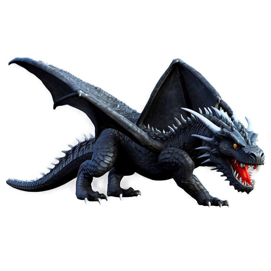 Black Dragon In Ancient Ruins Png 62 PNG Image