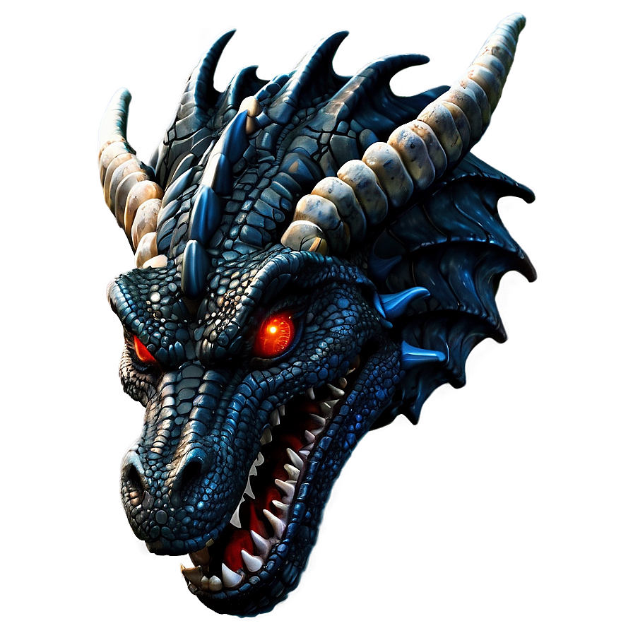 Black Dragon In Dark Cave Png Trn PNG Image