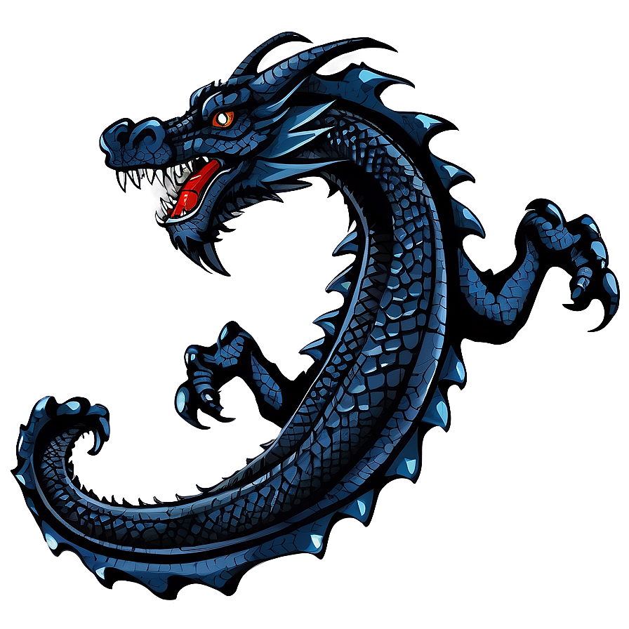 Black Dragon Vector Png Fbm89 PNG Image