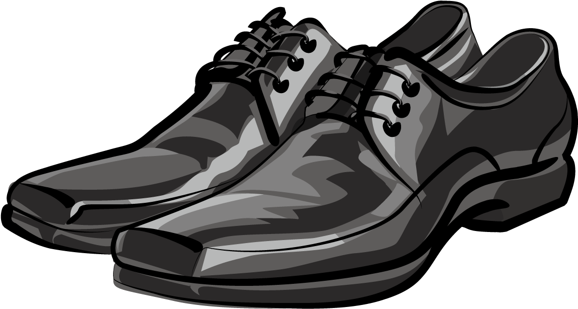 Black Dress Shoes Vector Illustration PNG Image