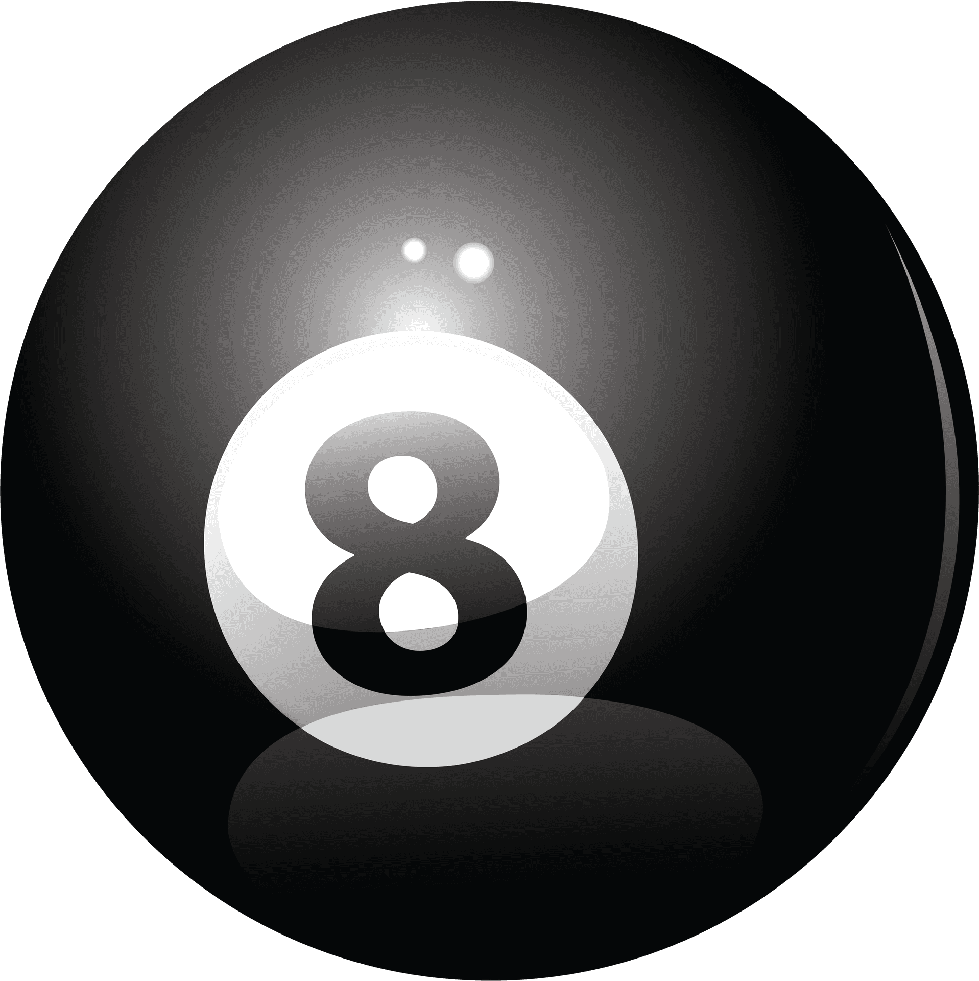 Black Eight Ball Pool Game PNG Image