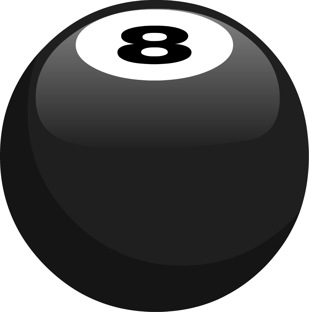 Black Eight Ball Pool Game PNG Image