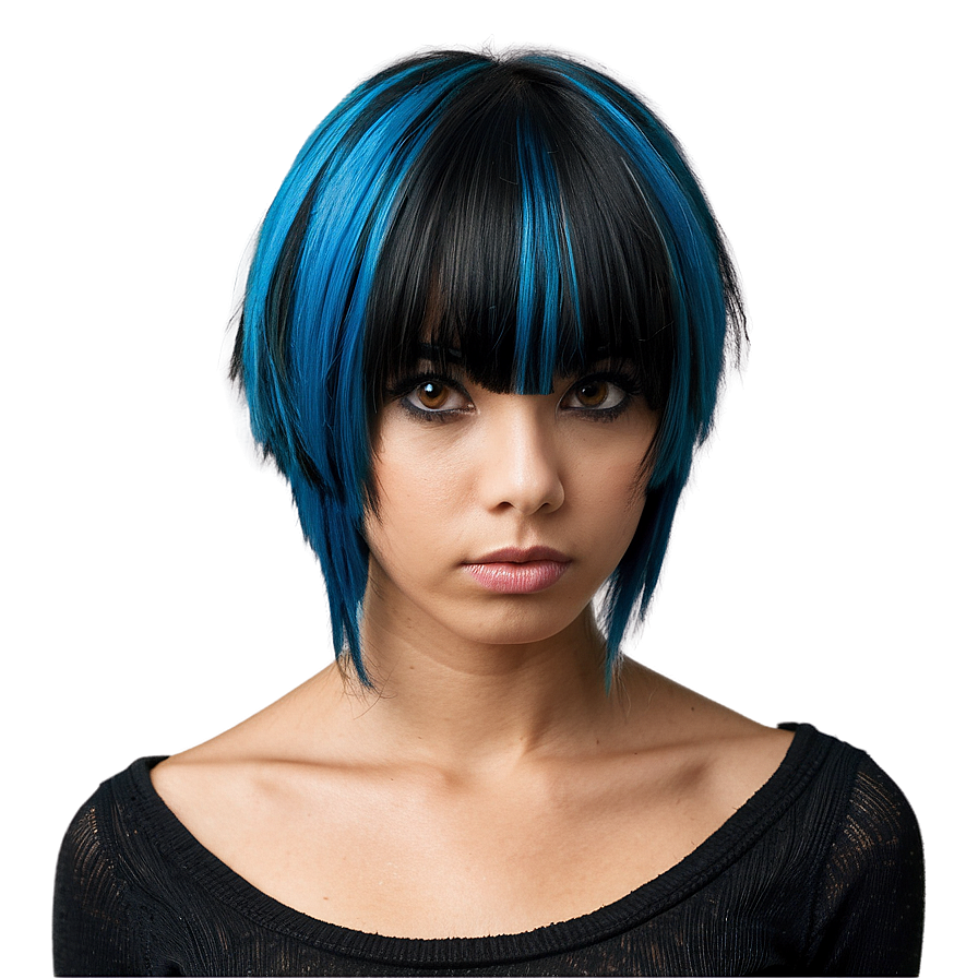 Black Emo Haircut Png Orj PNG Image