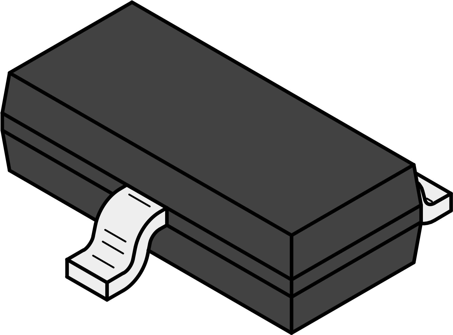 Black Eraser Cartoon Illustration PNG Image