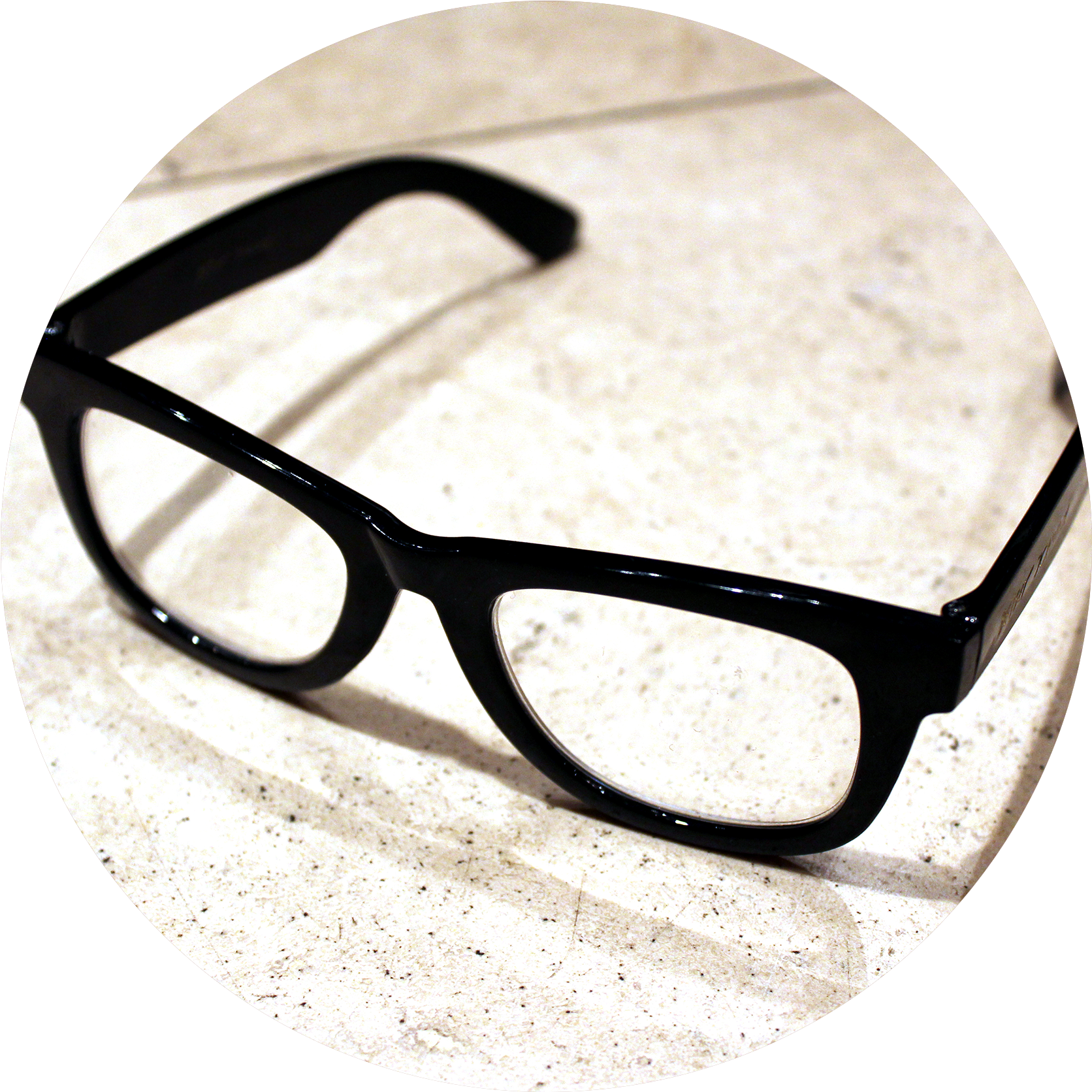 Black Eyeglasseson Tabletop PNG Image