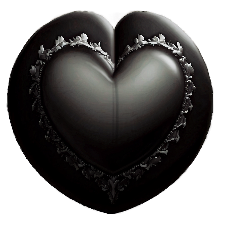 Black Fade Heart Png 19 PNG Image