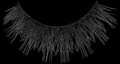 Black Fake Eyelashes Isolated PNG Image