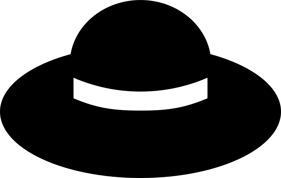 Black Fedora Hat Icon PNG Image