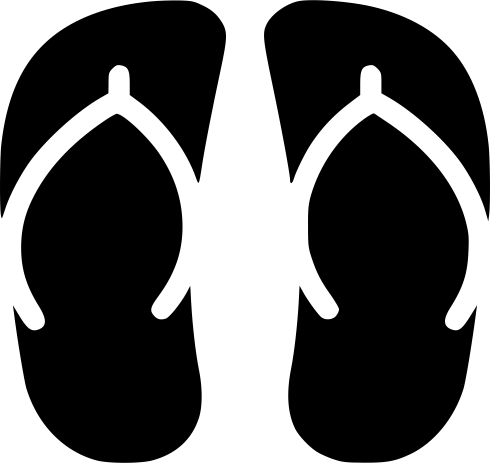 Black Flip Flops Icon PNG Image