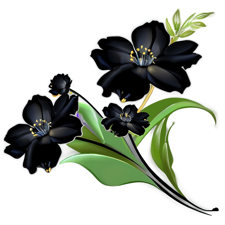 Black Floral Design Png 06202024 PNG Image