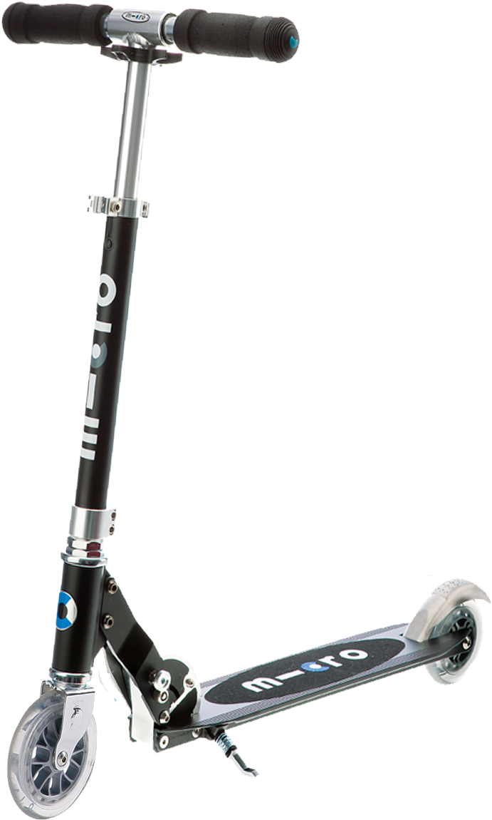 Black Folding Kick Scooter PNG Image