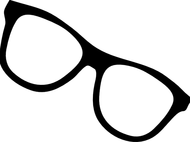 Black Frame Eyeglasses Silhouette PNG Image