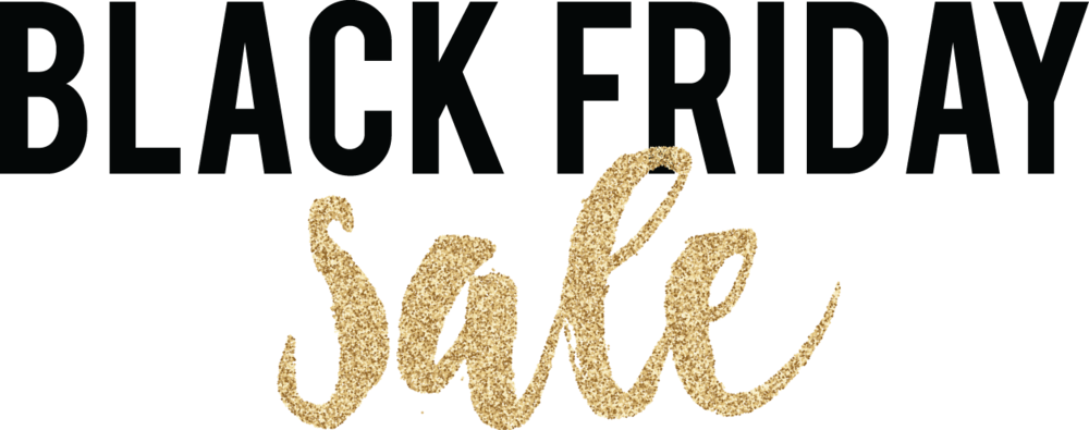 Black Friday Glitter Sale Text PNG Image