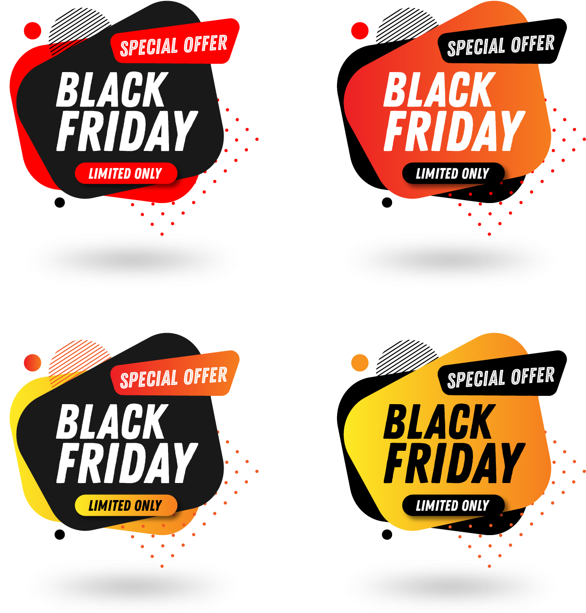 Black Friday Special Offer Banners PNG Image