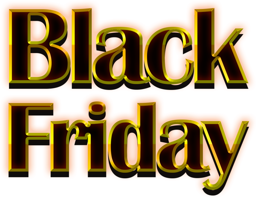 Black Friday3 D Text Graphic PNG Image