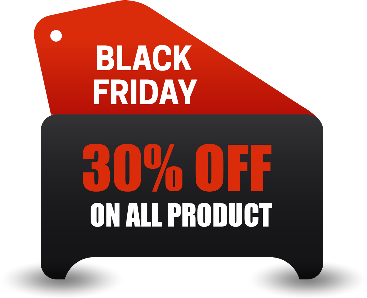 Black Friday30 Percent Discount Tag PNG Image