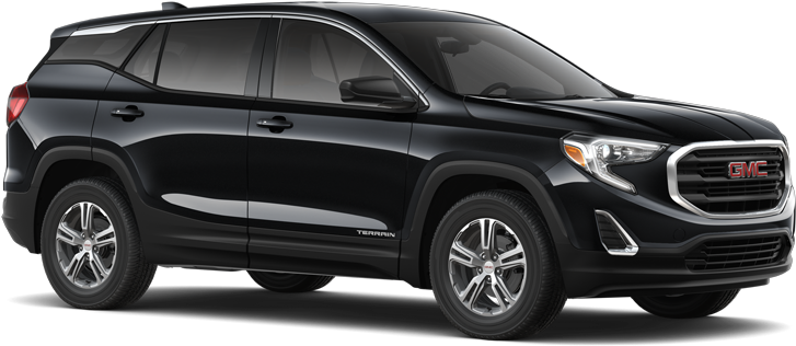 Black G M C Terrain S U V Side View PNG Image