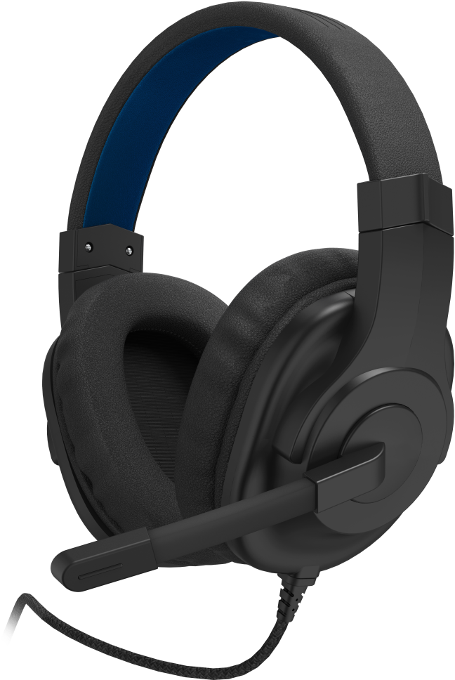 Black Gaming Headsetwith Microphone PNG Image