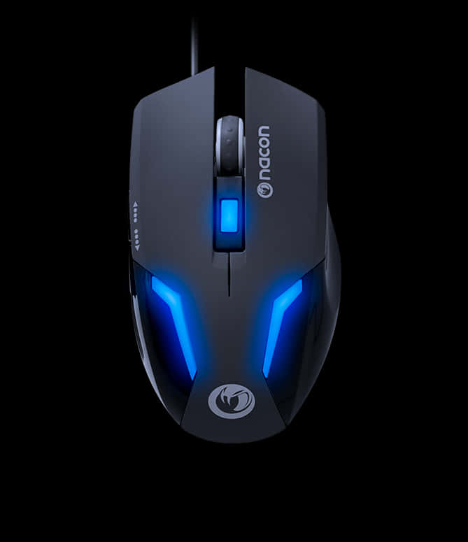 Black Gaming Mouse Nacon Illumination PNG Image