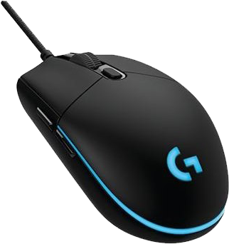 Black Gaming Mousewith Logo PNG Image