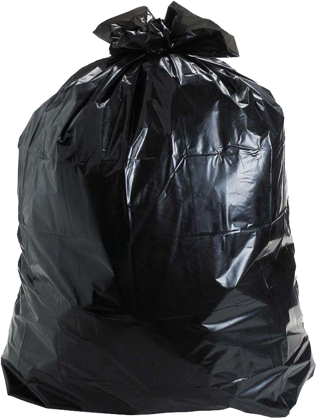 Black Garbage Bag Tied Closed PNG Image