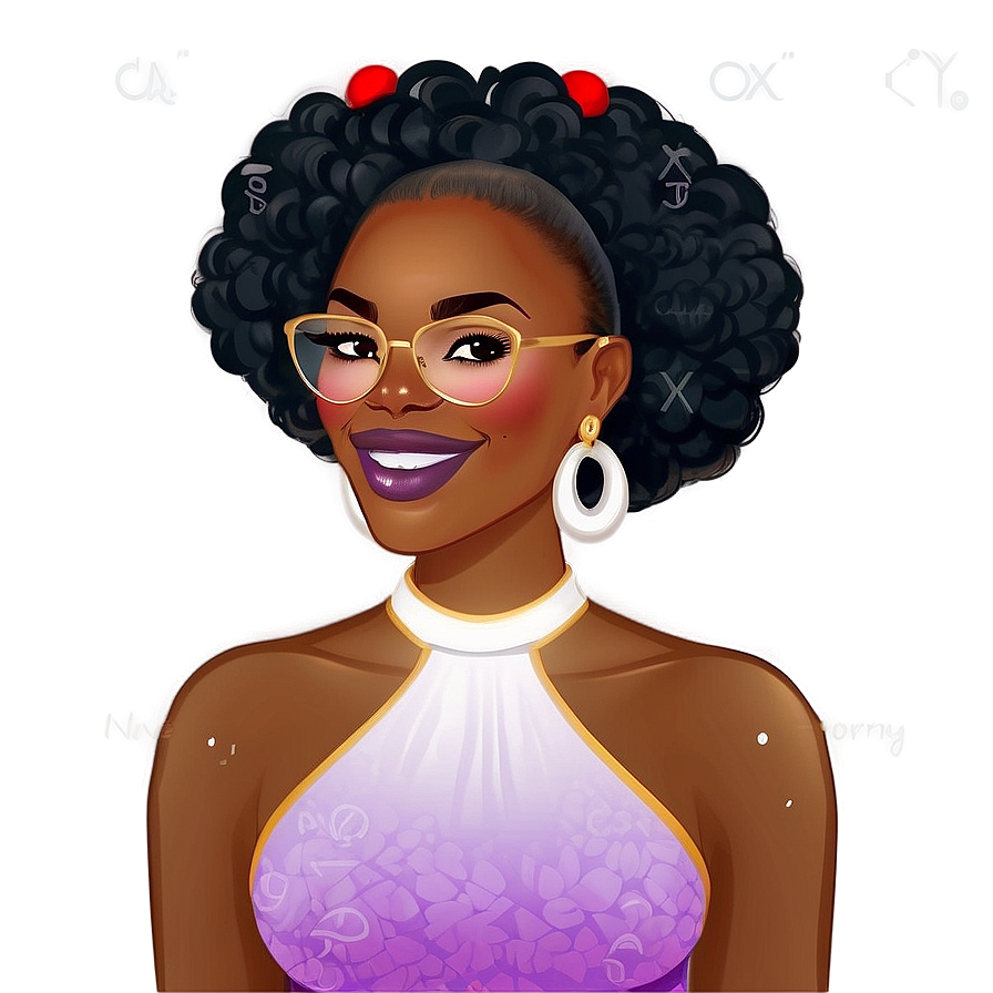 Black Girl Magic Cartoon Png 06252024 PNG Image