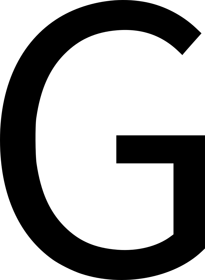 Black Google G Logo PNG Image