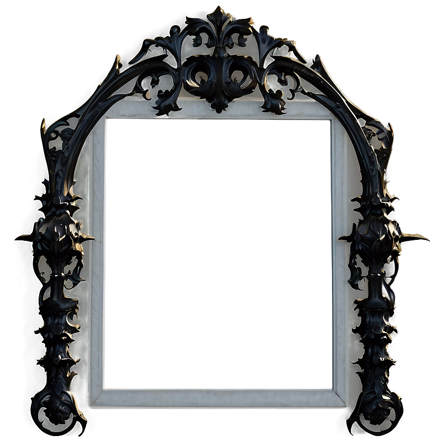 Black Gothic Frame Png Unh PNG Image