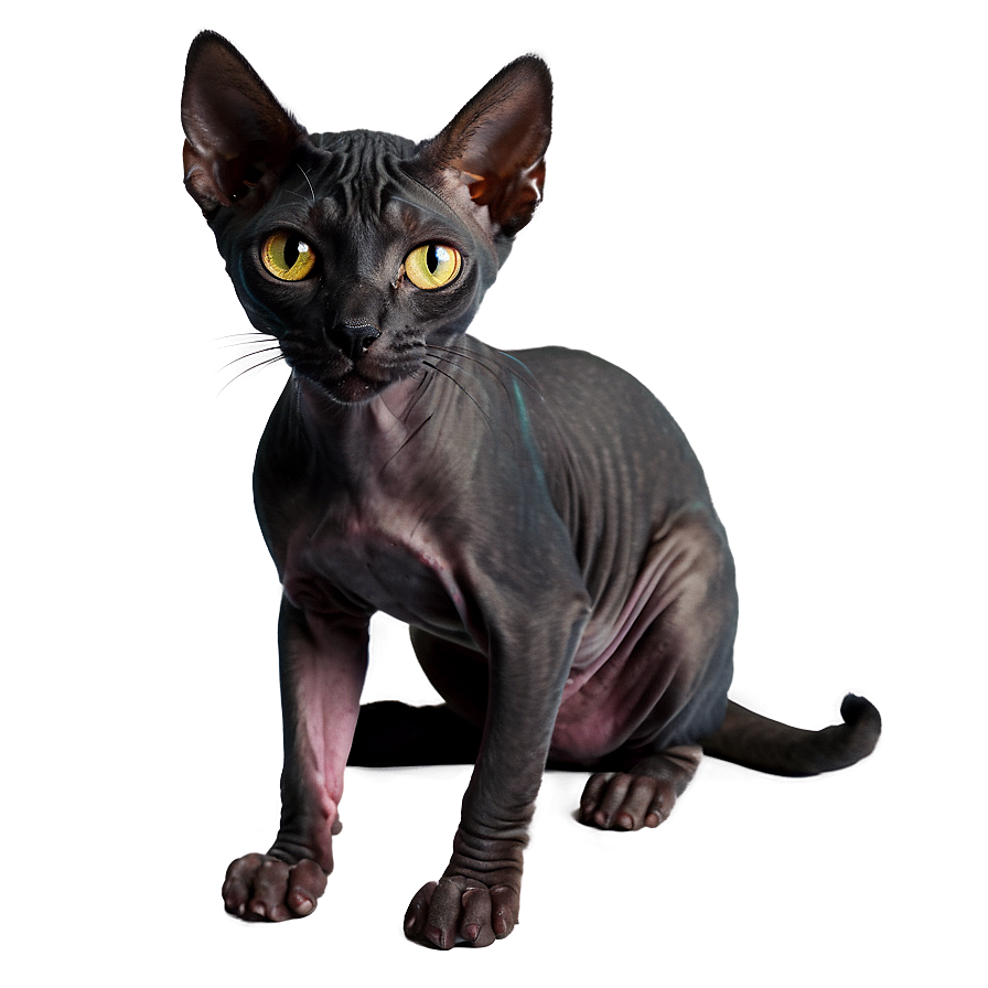 Black Hairless Cat Png Jtw6 PNG Image