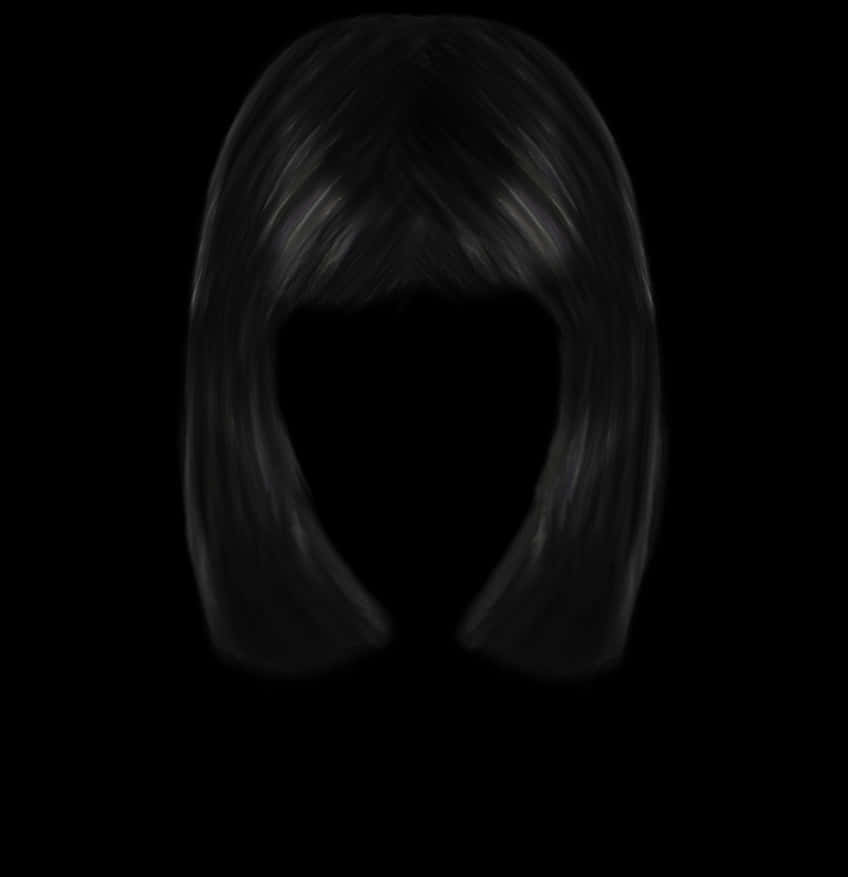 Black_ Hairstyle_ Silhouette PNG Image