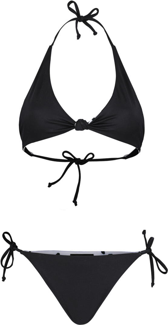 Black Halter Neck Bikini PNG Image