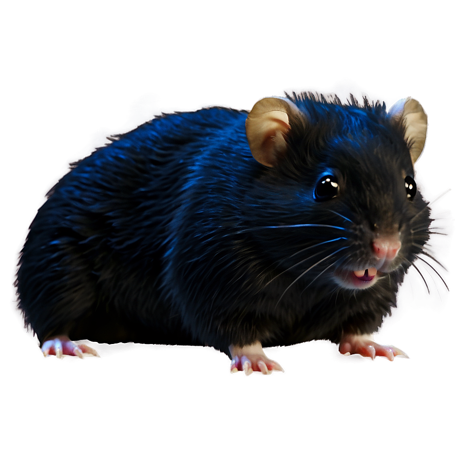 Black Hamster Png Qiy PNG Image