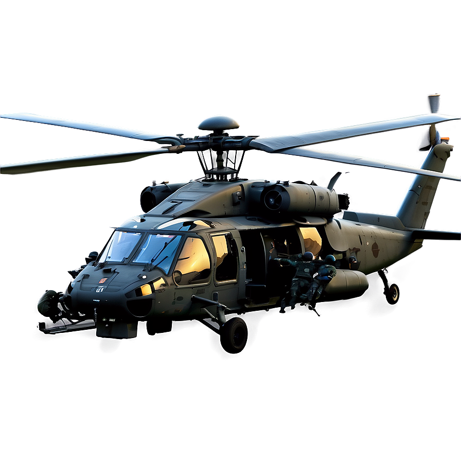 Black Hawk Attack Helicopter Png Yog PNG Image