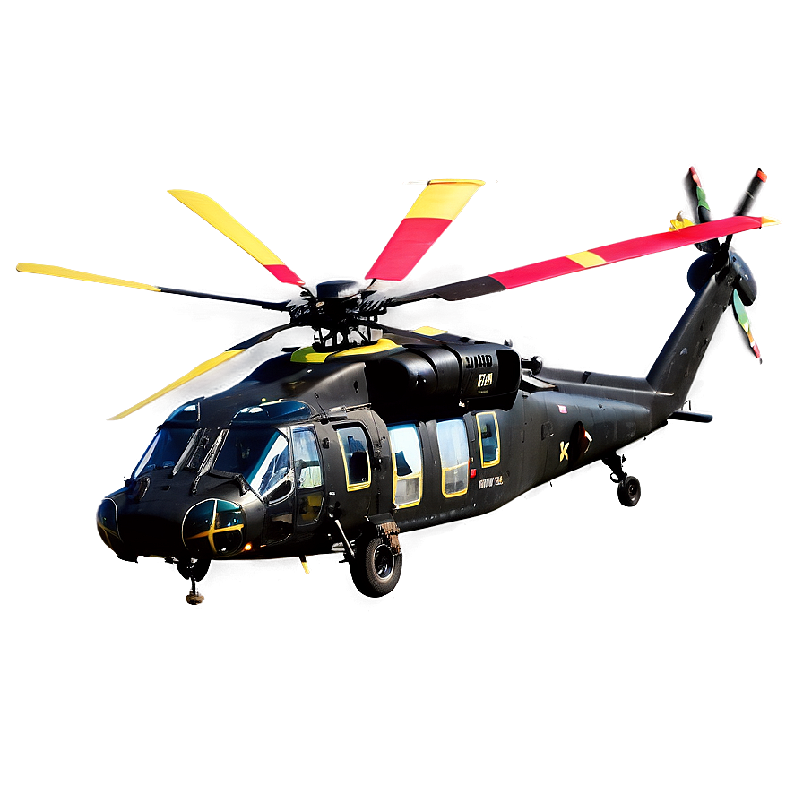 Black Hawk Helicopter B PNG Image