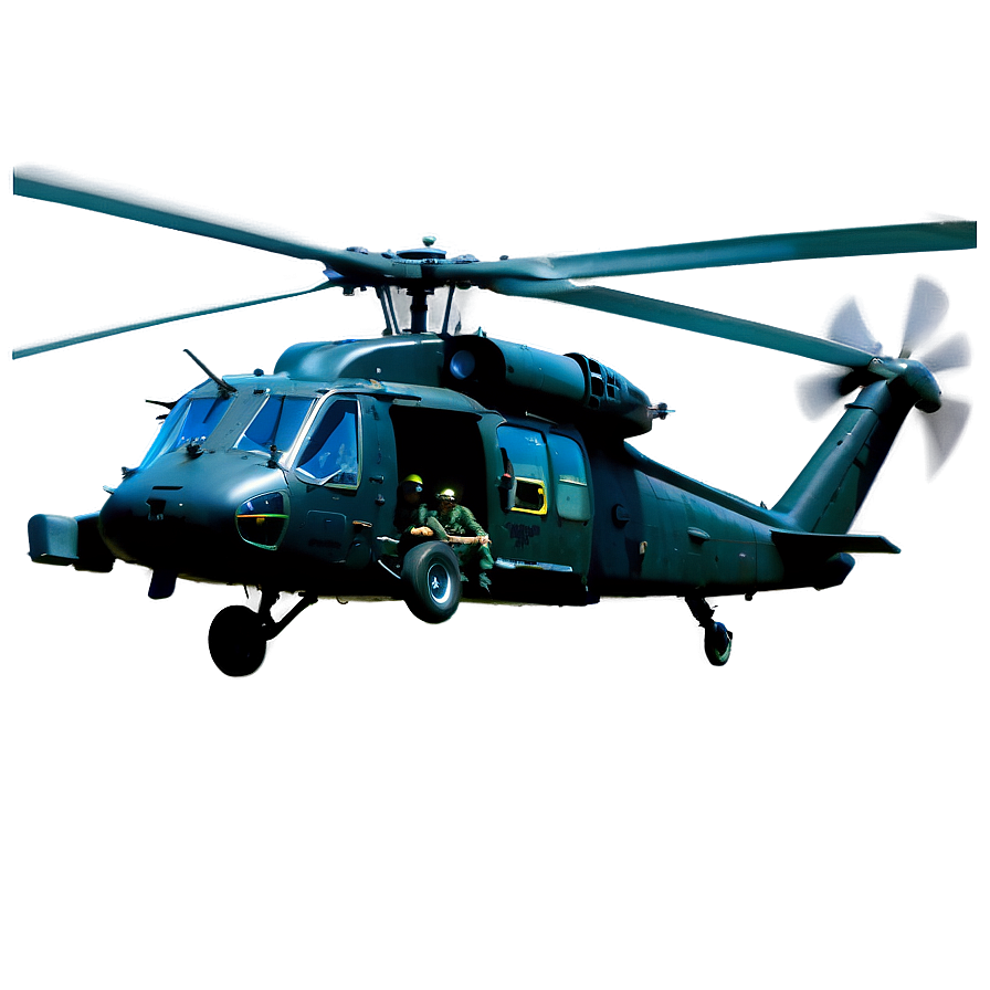 Black Hawk Helicopter Crew Png 06252024 PNG Image