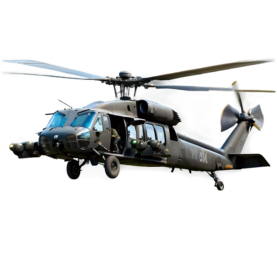 Black Hawk Helicopter In Desert Png Mpd PNG Image