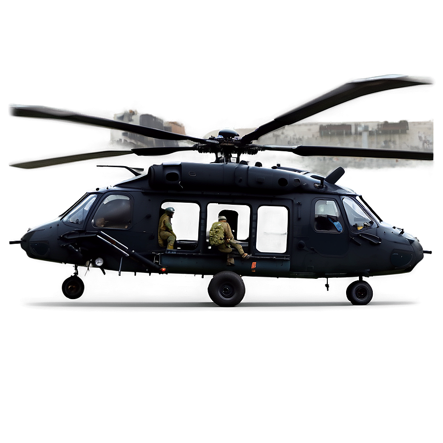 Black Hawk Helicopter Landing Zone Png Kng PNG Image