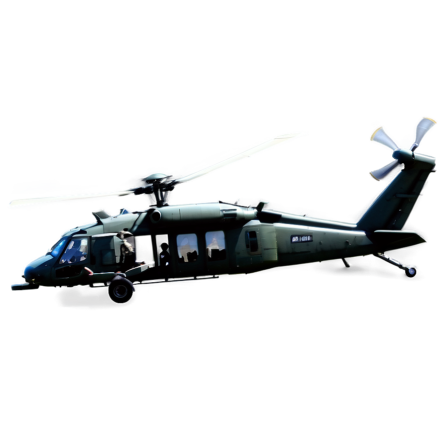 Black Hawk Helicopter On Mission Png 06252024 PNG Image