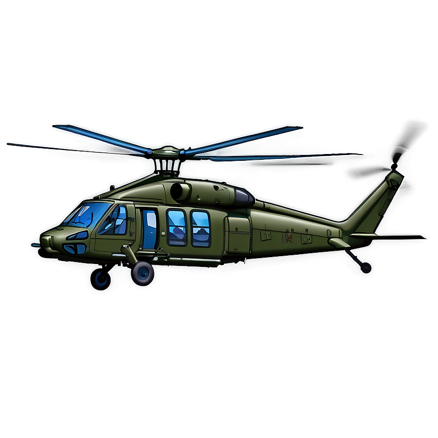 Black Hawk Utility Helicopter Png 06252024 PNG Image