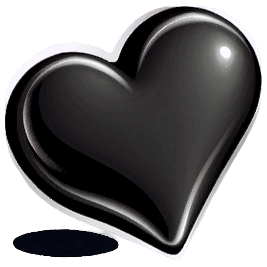 Black Heart Button Png Cfk67 PNG Image