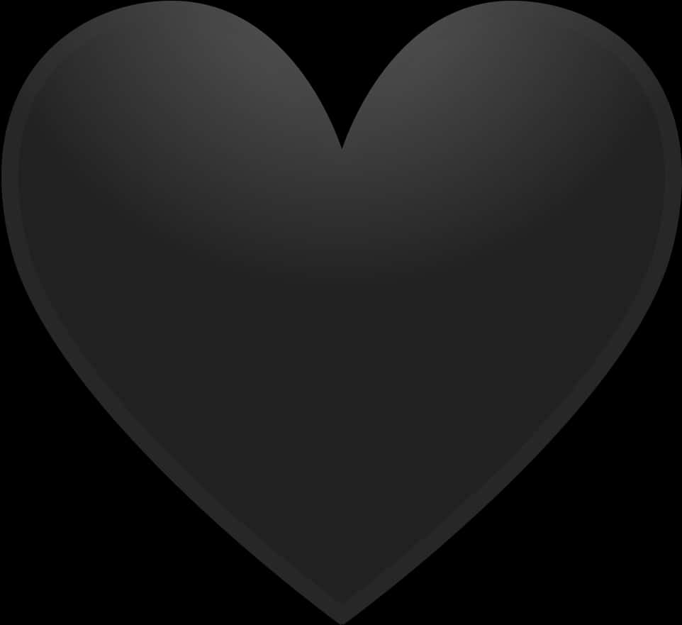 Black Heart Emoji Graphic PNG Image