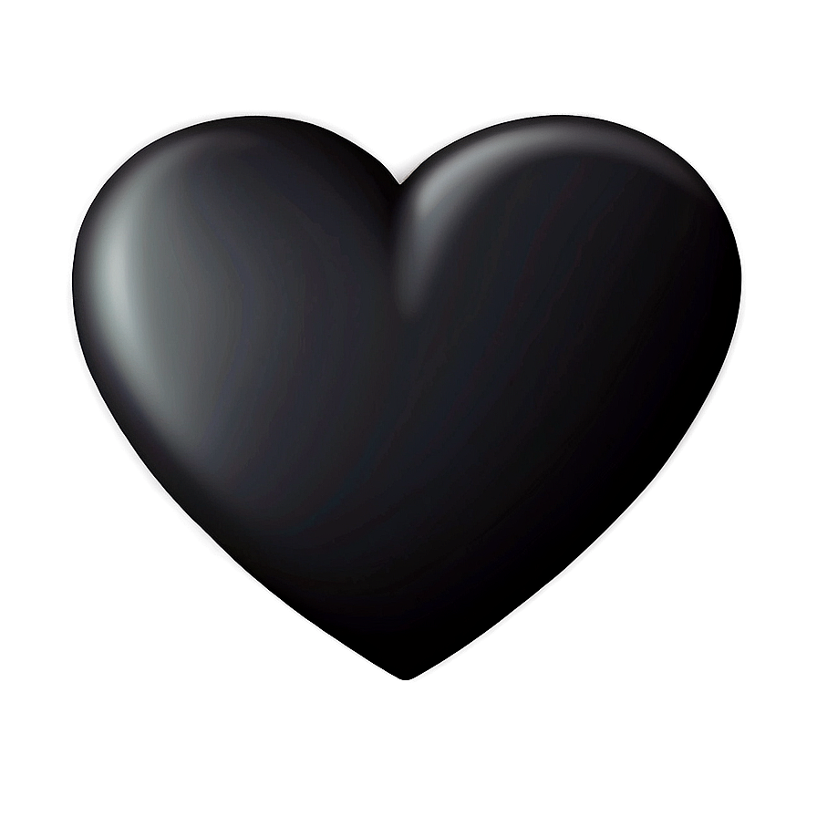 Black Heart Emoji Illustration Png Qwt12 PNG Image