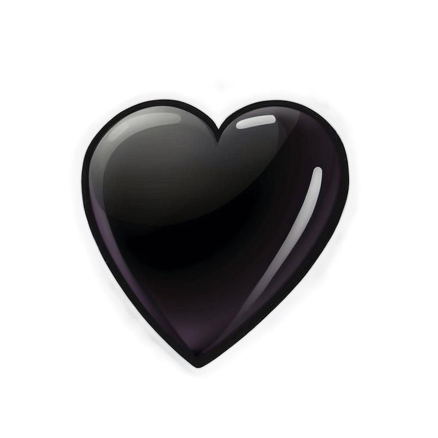 Black Heart Emoji Illustration Png Skb1 PNG Image